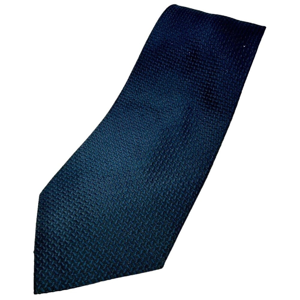 Roberto‎ Cellini Mens Navy Blue Textured Geometric Woven Necktie Corporate 58"